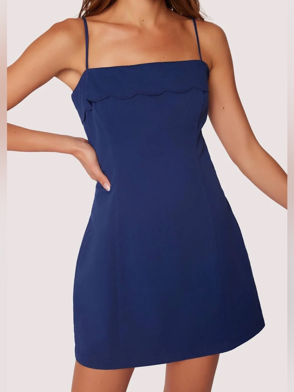 Lost + Wander Scallop Detail Dress